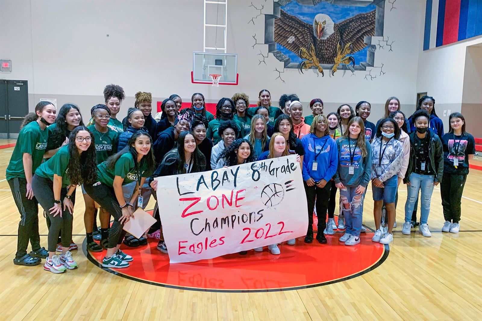The Labay Eagles’ eighth grade girls’ basketball teams each won their respective division titles.